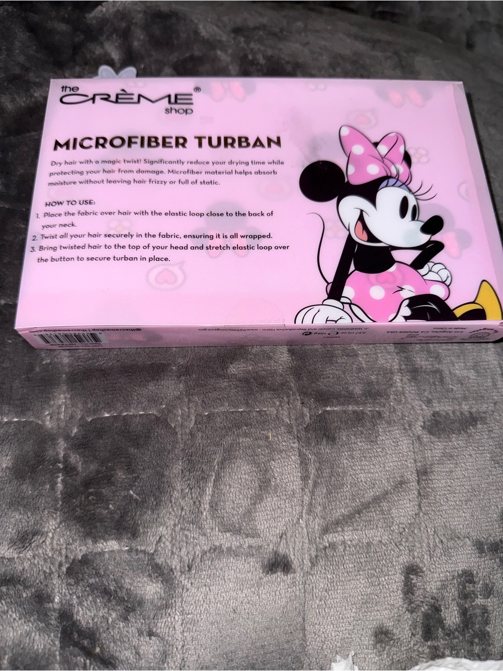 Disney Pink Minnie Mouse Microfiber Hair Turban - Picture 2 of 2